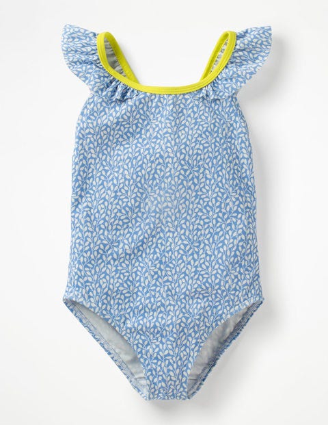 Flutter Back Swimsuit - Lake Blue Berries Flutter Back Swimsuit - Lake Blue Berries