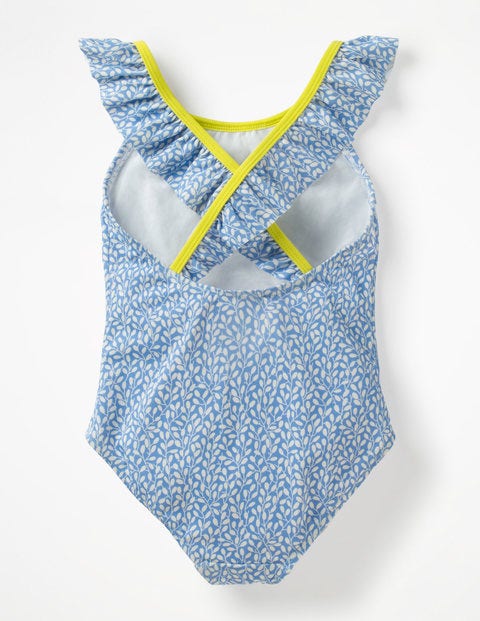 Flutter Back Swimsuit - Lake Blue Berries Flutter Back Swimsuit - Lake Blue Berries