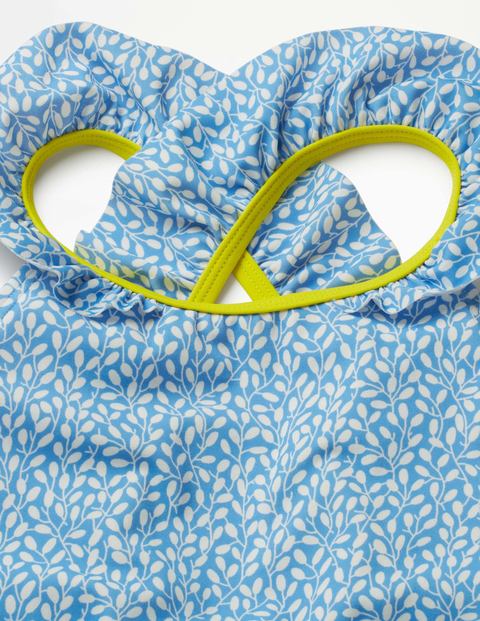 Flutter Back Swimsuit - Lake Blue Berries Flutter Back Swimsuit - Lake Blue Berries