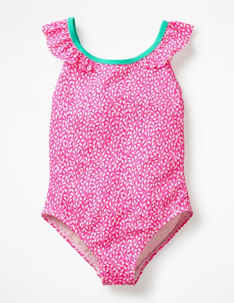 Flutter Back Swimsuit - Festival Pink Berries Flutter Back Swimsuit - Festival Pink Berries