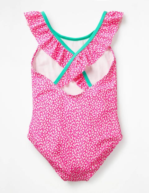 Flutter Back Swimsuit - Festival Pink Berries Flutter Back Swimsuit - Festival Pink Berries