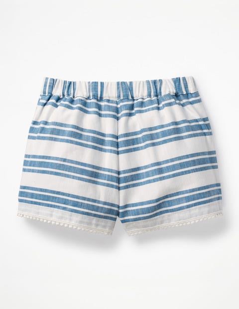 Tassel Detail Shorts - Elizabethan Blue/White Stripe Tassel Detail Shorts - Elizabethan Blue/White Stripe