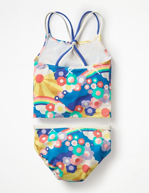 Knot-Back Tankini Set - Multi Unicorn Sky Knot-Back Tankini Set - Multi Unicorn Sky