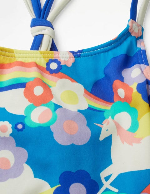 Knot-Back Tankini Set - Multi Unicorn Sky Knot-Back Tankini Set - Multi Unicorn Sky