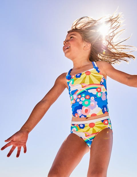 Knot-Back Tankini Set - Multi Unicorn Sky Knot-Back Tankini Set - Multi Unicorn Sky
