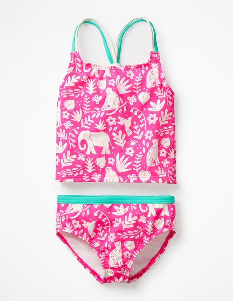 Knot-Back Tankini Set - Pink Glo Indian Garden Knot-Back Tankini Set - Pink Glo Indian Garden