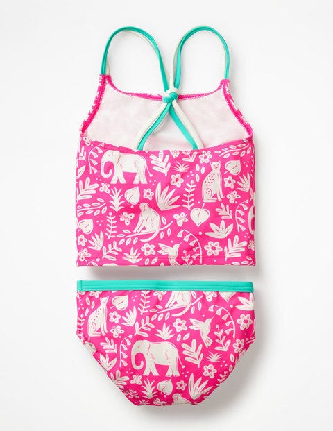 Knot-Back Tankini Set - Pink Glo Indian Garden Knot-Back Tankini Set - Pink Glo Indian Garden