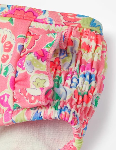 Smocked Bikini Set - Neon Pink Tropical Paisley Smocked Bikini Set - Neon Pink Tropical Paisley