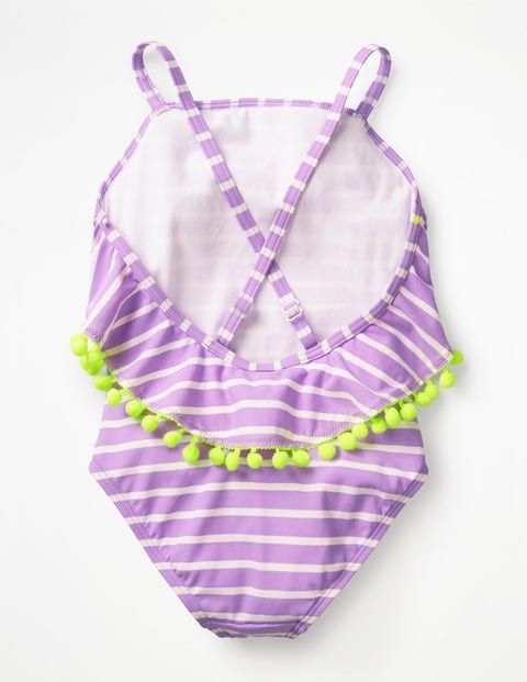 Ruffle Swimsuit - New Lavender Purple/Ivory Ruffle Swimsuit - New Lavender Purple/Ivory
