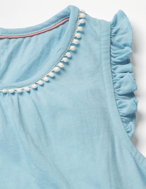 Flutter Sleeve Jersey Top - Mineral Blue Flutter Sleeve Jersey Top - Mineral Blue