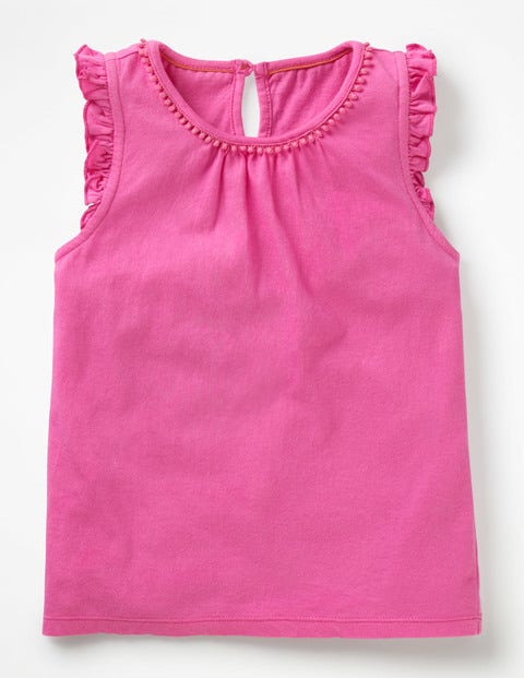 Flutter Sleeve Jersey Top - Festival Pink Flutter Sleeve Jersey Top - Festival Pink