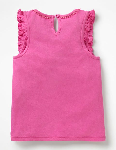 Flutter Sleeve Jersey Top - Festival Pink Flutter Sleeve Jersey Top - Festival Pink