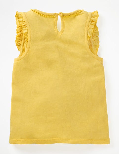 Flutter Sleeve Jersey Top - Sweetcorn Yellow Flutter Sleeve Jersey Top - Sweetcorn Yellow