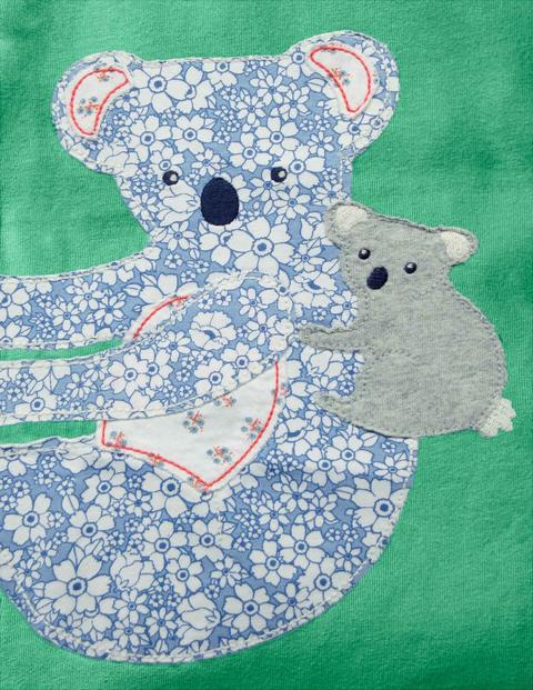 Patchwork Appliqué T-Shirt - Jungle Green Koala Patchwork Appliqué T-Shirt - Jungle Green Koala