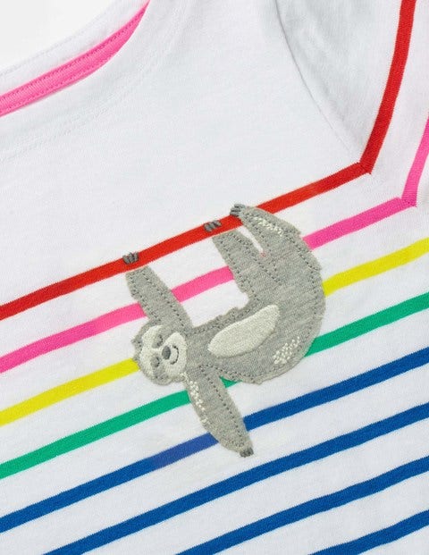 Short-sleeved Fun Breton - Duke Blue/Rainbow Sloth Short-sleeved Fun Breton - Duke Blue/Rainbow Sloth