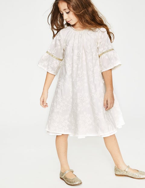Textured Broderie Boho Dress - Ecru Textured Broderie Boho Dress - Ecru