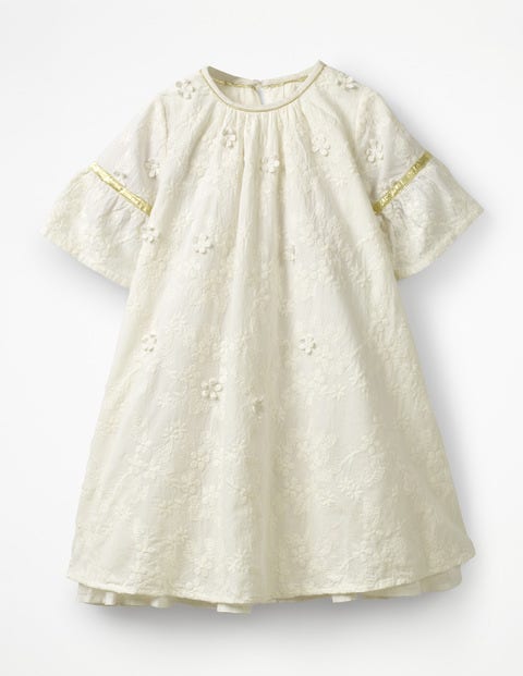 Textured Broderie Boho Dress - Ecru Textured Broderie Boho Dress - Ecru