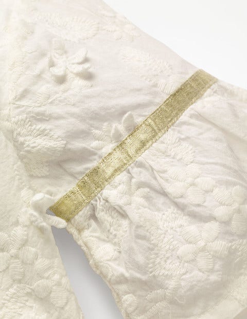 Textured Broderie Boho Dress - Ecru Textured Broderie Boho Dress - Ecru