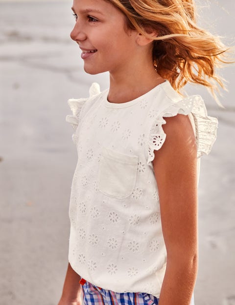 Pretty Broderie Top - White Pretty Broderie Top - White