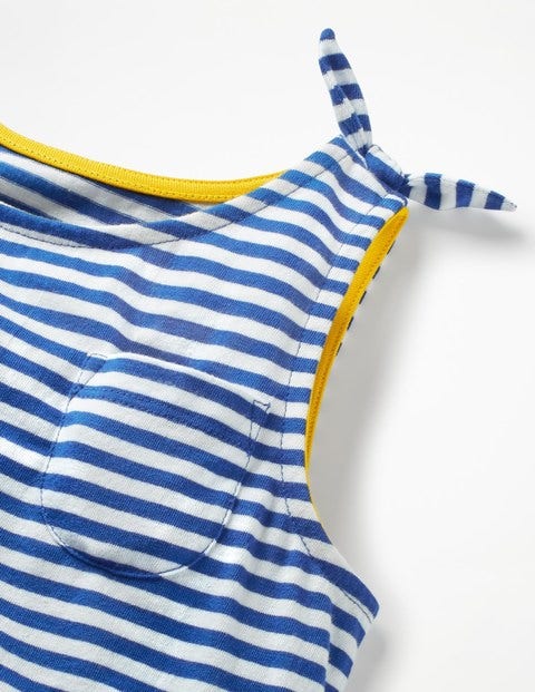 Robe Pêle-Mêle En Jersey - Motif Doodle Flower bleu duc Robe Pêle-Mêle En Jersey - Motif Doodle Flower bleu duc