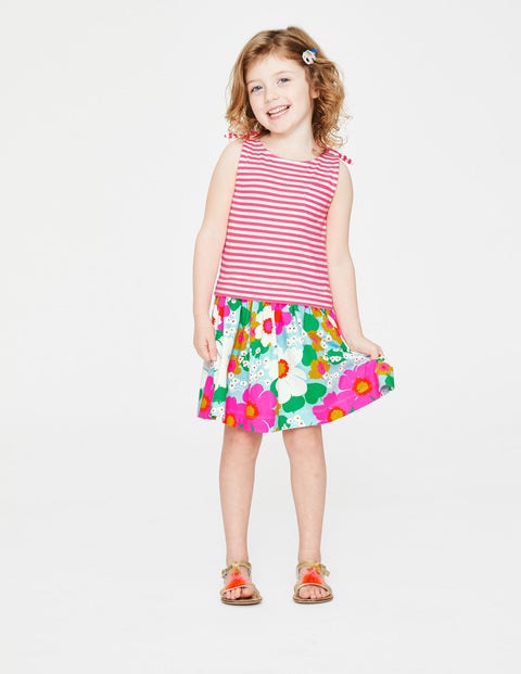 Hotchpotch Jersey Dress - Blue Quartz Tropical Floral Hotchpotch Jersey Dress - Blue Quartz Tropical Floral