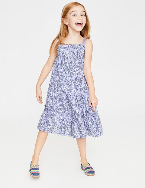 Twirly Woven Dress - White/Iris Purple Sweet Berry Twirly Woven Dress - White/Iris Purple Sweet Berry