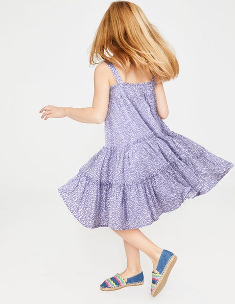Twirly Woven Dress - White/Iris Purple Sweet Berry Twirly Woven Dress - White/Iris Purple Sweet Berry