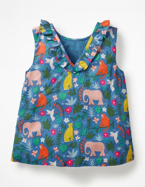 Woven V-Back Top - Multi Indian Garden Woven V-Back Top - Multi Indian Garden