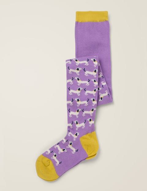 Patterned Tights - Aster Purple Geo Dogs Patterned Tights - Aster Purple Geo Dogs