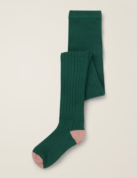 Ribbed Tights - Emerald Night Green Ribbed Tights - Emerald Night Green