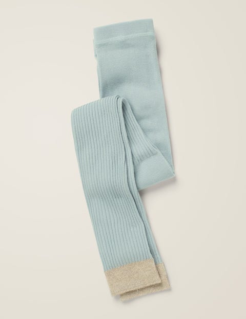 Collant Sans Pied Côtelé - Bleu averse Collant Sans Pied Côtelé - Bleu averse