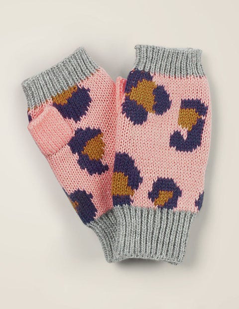Leopard Fingerless Gloves - Chalky Pink Leopard Leopard Fingerless Gloves - Chalky Pink Leopard