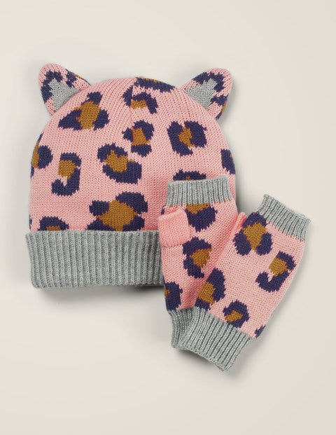 Leopard Fingerless Gloves - Chalky Pink Leopard Leopard Fingerless Gloves - Chalky Pink Leopard