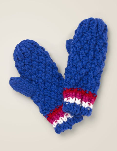 Chunky Knitted Mittens - Howlin Blue Chunky Knitted Mittens - Howlin Blue