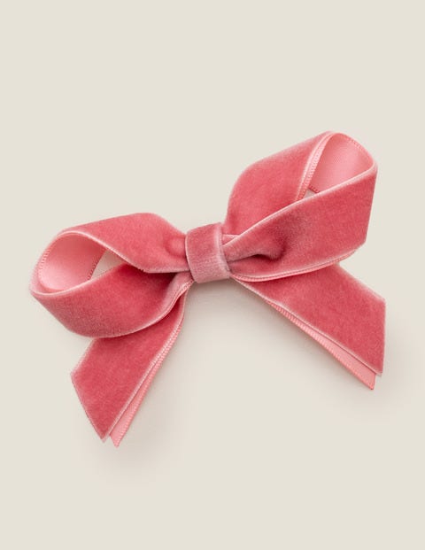 Party Bow Hair Clips - Chalky Pink Party Bow Hair Clips - Chalky Pink