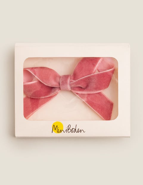 Party Bow Hair Clips - Chalky Pink Party Bow Hair Clips - Chalky Pink