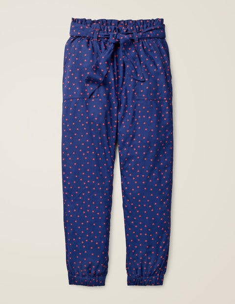 Tie-Waist Pants - Starboard Blue Sweet Hearts Tie-Waist Pants - Starboard Blue Sweet Hearts
