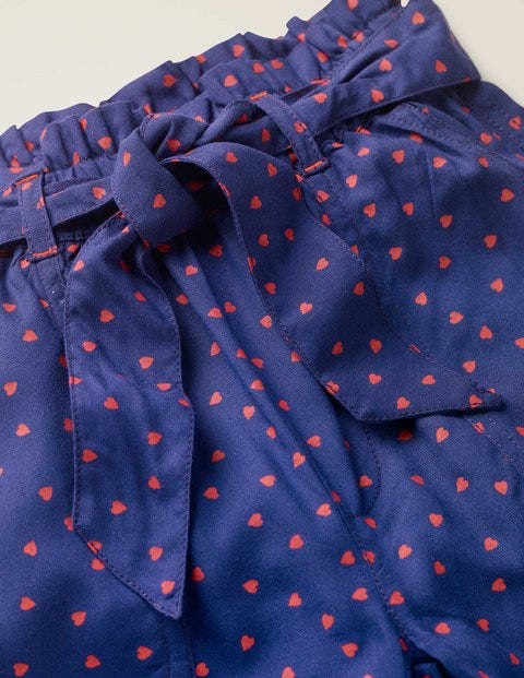 Tie-Waist Pants - Starboard Blue Sweet Hearts Tie-Waist Pants - Starboard Blue Sweet Hearts