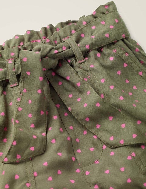 Hose Mit Taillenschnürung - Militärgrün, Süße Herzen Hose Mit Taillenschnürung - Militärgrün, Süße Herzen