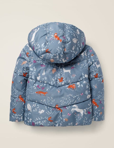 Cosy Padded Jacket - Blue Enchanted Woods Cosy Padded Jacket - Blue Enchanted Woods