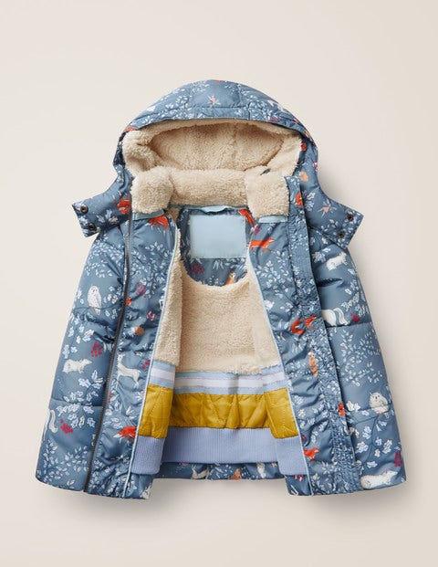 Cosy Padded Jacket - Blue Enchanted Woods Cosy Padded Jacket - Blue Enchanted Woods