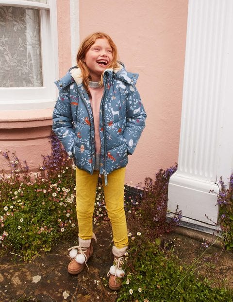 Cosy Padded Jacket - Blue Enchanted Woods Cosy Padded Jacket - Blue Enchanted Woods