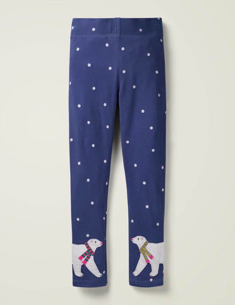Appliqué Leggings - Starboard Blue Polar Bears Appliqué Leggings - Starboard Blue Polar Bears