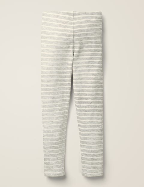 Leggings Mit Applikation - Grau Meliert/Naturweiß, Pandas Leggings Mit Applikation - Grau Meliert/Naturweiß, Pandas