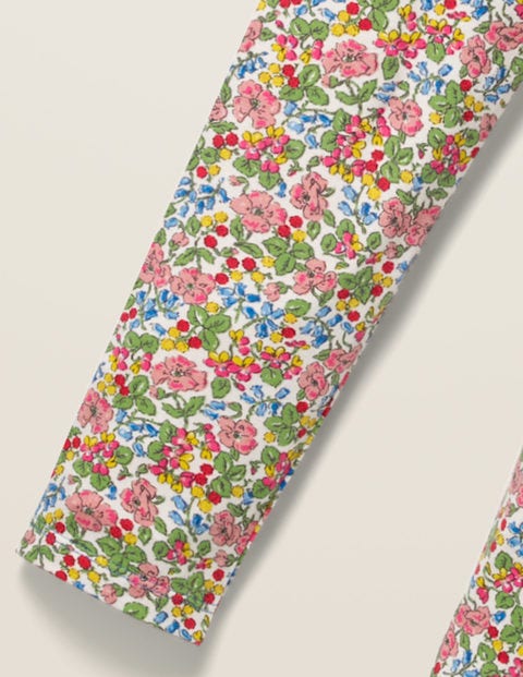 Fröhliche Leggings - Kreiderosa, Blumen-/Beerenmuster Fröhliche Leggings - Kreiderosa, Blumen-/Beerenmuster