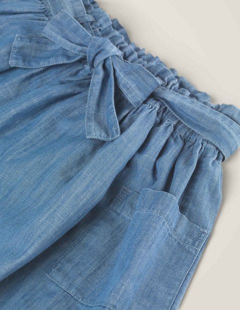 Tie-Waist Pocket Skirt - Chambray Tie-Waist Pocket Skirt - Chambray