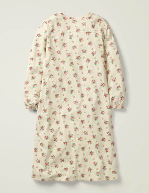 Printed Nightgown - Ivory Vintage Posy Printed Nightgown - Ivory Vintage Posy