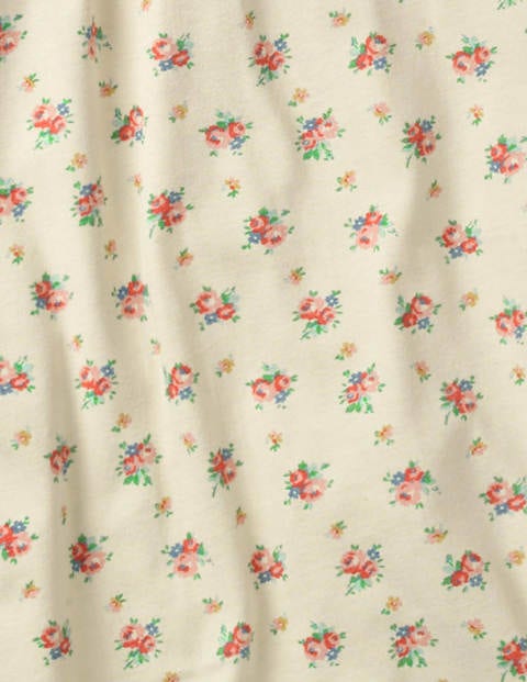 Printed Nightgown - Ivory Vintage Posy Printed Nightgown - Ivory Vintage Posy