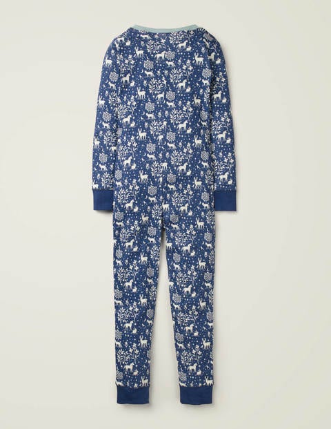 Cosy All-In-One Pajamas - Navy Glow-in-the-dark Toile Cosy All-In-One Pajamas - Navy Glow-in-the-dark Toile