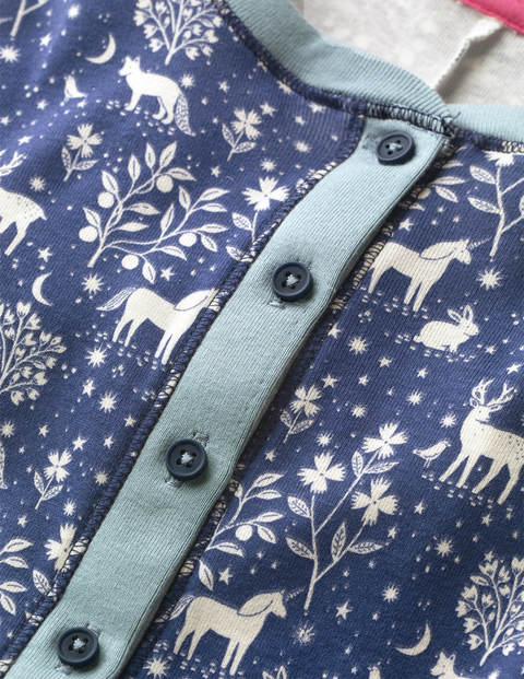 Cosy All-In-One Pajamas - Navy Glow-in-the-dark Toile Cosy All-In-One Pajamas - Navy Glow-in-the-dark Toile